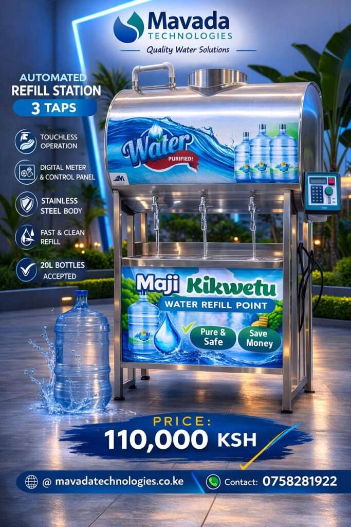 Various water vending machines available in Kenya
